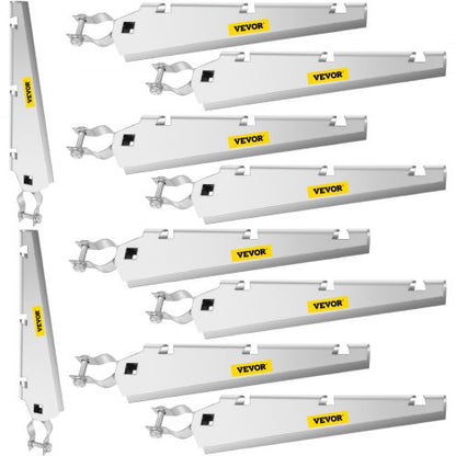 Barbed Wire Arm Set Of 10 HotDip Galvanized Steel Extend Arms For 138 Top Rail Chain Link Fence 1