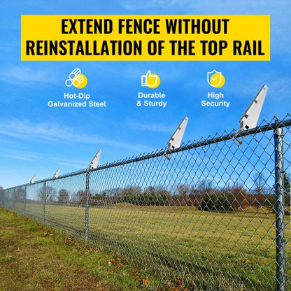 Barbed Wire Arm Set Of 10 HotDip Galvanized Steel Extend Arms For 138 Top Rail Chain Link Fence 3