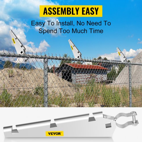 Barbed Wire Arm Set Of 10 HotDip Galvanized Steel Extend Arms For 138 Top Rail Chain Link Fence 4
