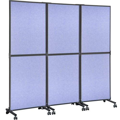 Acoustic Office Room Dividers 3Pack 72 X 66 Polyester  Steel Partition Walls To Reduce Noise 1