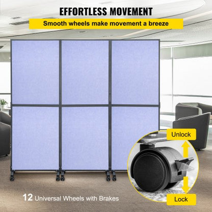 Acoustic Office Room Dividers 3Pack 72 X 66 Polyester  Steel Partition Walls To Reduce Noise 6