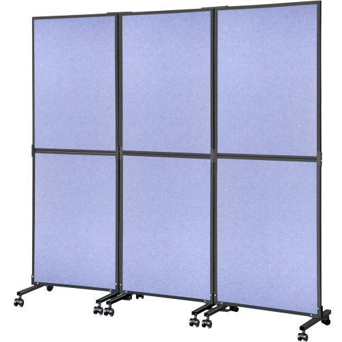 Acoustic Office Room Dividers 3Pack 72 X 66 Polyester  Steel Partition Walls To Reduce Noise 8