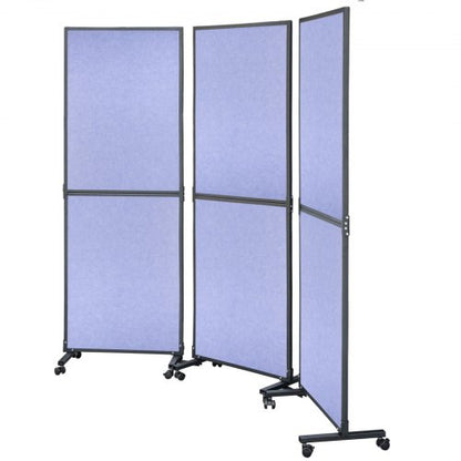 Acoustic Office Room Dividers 3Pack 72 X 66 Polyester  Steel Partition Walls To Reduce Noise 9
