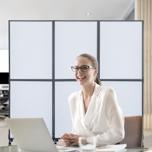 Acoustic Room Divider 3Pack Office Partition Wall Panel Set 72 X 66  Soundproof Mobile  Tackable Fo 1