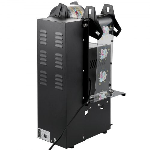 SemiAutomatic 300500 Cuph Tea Cup Sealer Machine Black Boba Cup Sealing Machine For 9095mm Bubble M 9
