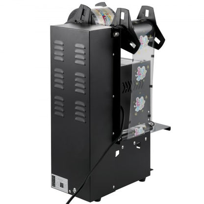 SemiAutomatic 300500 Cuph Tea Cup Sealer Machine Black Boba Cup Sealing Machine For 9095mm Bubble M 9