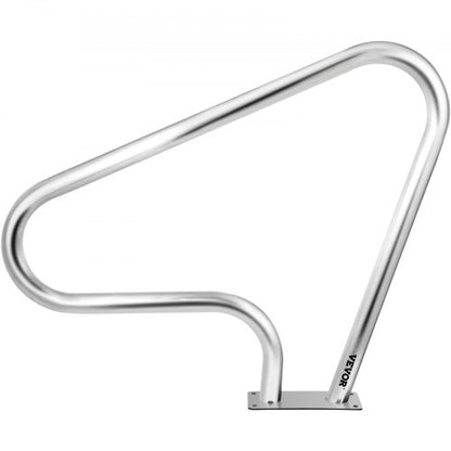 Pool Rail Stainless Steel Railing, Heavy-Duty 250LBS Pool Handrail with Anti-Slip Blue Grip & Complete Mounting Kit