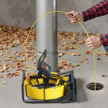 Sewer Camera, Screen Pipeline Inspection Camera w/DVR Function & Waterproof IP68 Borescope Snake Cable