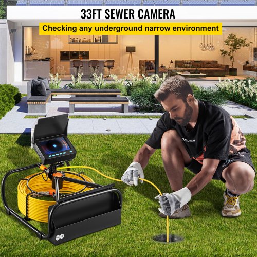 Sewer Camera With LCD Screen Waterproof IP68 Pipeline Inspection Camera With DVR Snake Cable  LED L 2