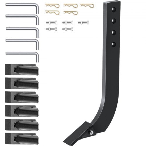 Scarifier Shank for Box Blade, Adjustable Ripper Shanks with 4 Holes, Tapered Teeth & Mounting Pins for Plowing