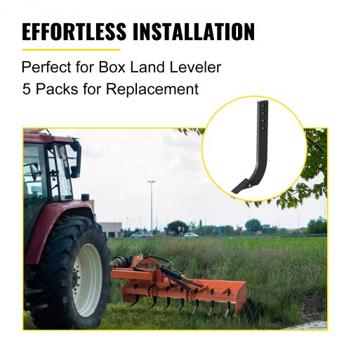 Scarifier Shank for Box Blade, Adjustable Ripper Shanks with 4 Holes, Tapered Teeth & Mounting Pins for Plowing
