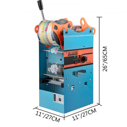 Manual Boba Tea Sealer Machine, Manual Tea Cup Sealer for Bubble Milk Tea, Cup Diameter Cup Sealing Machine