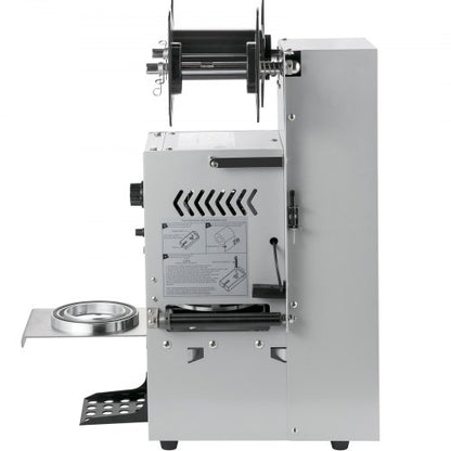 Semi-Automatic Cup Sealing Machine, Boba Tea Cup Sealer with Adjustable Tray for Milk Tea & Smoothies