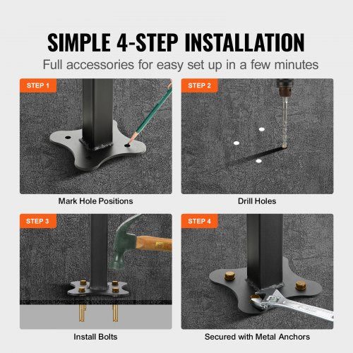 Aluminum Stair Handrail for Outdoor Stairs, Staircase Handrail Fits, 165LBS Load Railing with Screw Kit, Adjustable