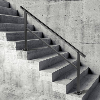 Aluminum Stair Handrail for Outdoor Stairs, Staircase Handrail Fits, 165LBS Load Railing with Screw Kit, Adjustable