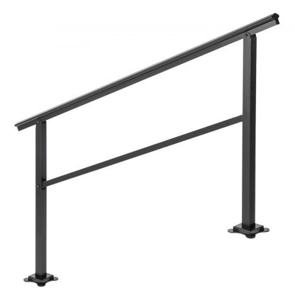 Aluminum Stair Handrail for Outdoor Stairs, Staircase Handrail Fits, 165LBS Load Railing with Screw Kit, Adjustable