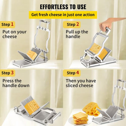 Commercial Cheese Slicer Aluminum Alloy Cheese Cutter With Replaceable Wire For Thick Slices Stainl 5