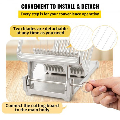 Commercial Cheese Slicer Aluminum Alloy Cheese Cutter With Replaceable Wire For Thick Slices Stainl 6