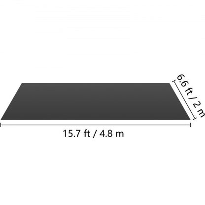 Portable Practice Dance Floor Roll, Grey/Black PVC Non-Slide Ballet Mat, Wearproof & Easy-Clean Dance Flooring