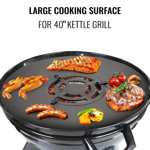 40 Carbon Steel Griddle Grill With Center Grate Easy Maintenance Grate Insert For 18 Inch Kettle BB 2