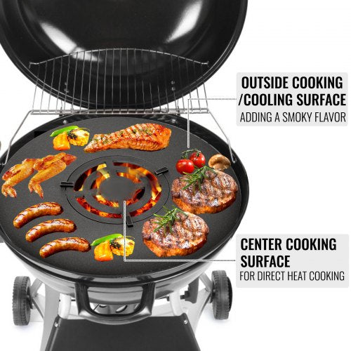 40 Carbon Steel Griddle Grill With Center Grate Easy Maintenance Grate Insert For 18 Inch Kettle BB 4