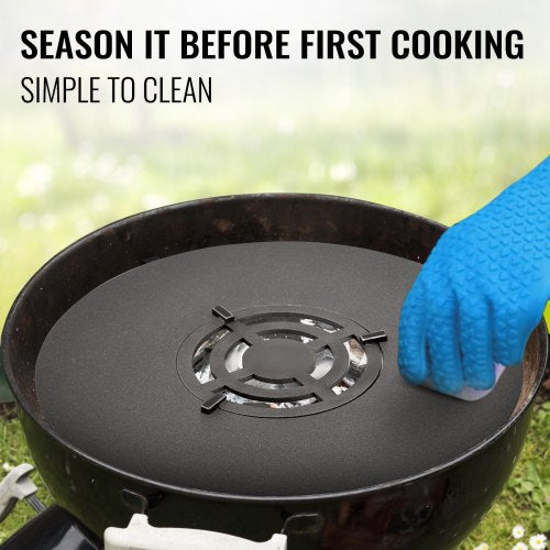 40 Carbon Steel Griddle Grill With Center Grate Easy Maintenance Grate Insert For 18 Inch Kettle BB 5