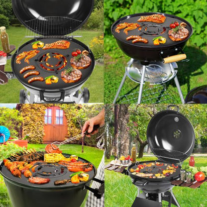 40 Carbon Steel Griddle Grill With Center Grate Easy Maintenance Grate Insert For 18 Inch Kettle BB 1