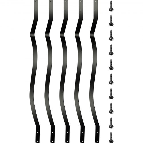 3225 Metal Deck Spindles 26Pack WaveDesign Aluminum Alloy Balusters For Porch Stair  Deck Railings 1