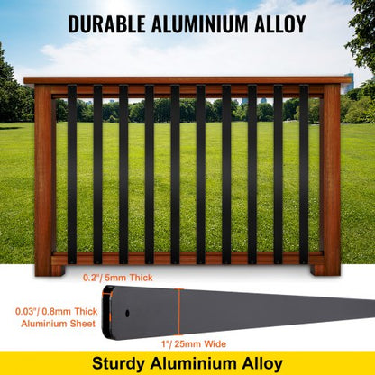 Stylish Baluster For Outdoor Stair Deck Porch 76Pack RustProof Aluminum Alloy Deck Spindles With Sc 2