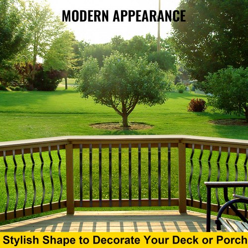 26-Pack Iron Deck Railing Balusters, 32.25 Staircase Baluster with Screws for Wood & Composite Deck