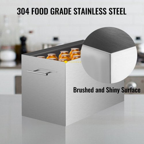 304 Food Grade Stainless Steel Water Bath Canner, 15-Quart Large Stock Pot with Dual Canning Racks