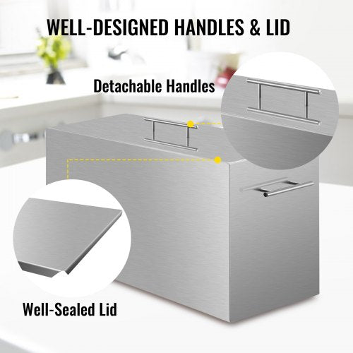 304 Food Grade Stainless Steel Water Bath Canner, 15-Quart Large Stock Pot with Dual Canning Racks