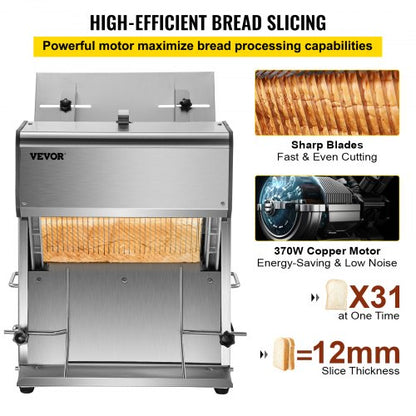 Thickness Commercial Toast Bread Slicer Electric Bread Cutting Machine Loaf  Toast Cutter For Baker 4