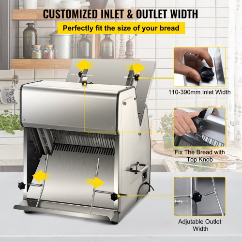 Thickness Commercial Toast Bread Slicer Electric Bread Cutting Machine Loaf  Toast Cutter For Baker 5