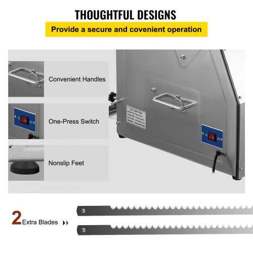 Thickness Commercial Toast Bread Slicer Electric Bread Cutting Machine Loaf  Toast Cutter For Baker 6