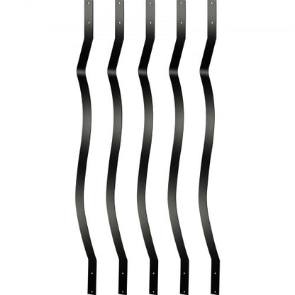 Metal Deck Balusters, Black Aluminum Alloy Stair Railing Spindles with Screws for Wood & Composite Deck, Stylish Outdoor
