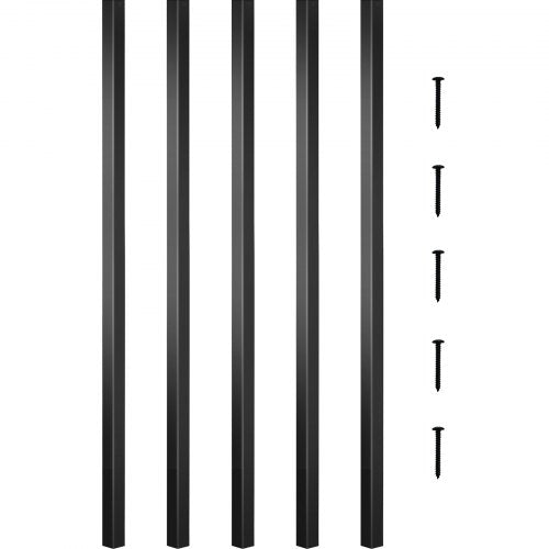 101Pack Aluminum Alloy Deck Spindles 26x075 Square Balusters For Wood  Composite Deck Railings 1