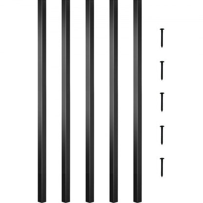 101Pack Aluminum Alloy Deck Spindles 26x075 Square Balusters For Wood  Composite Deck Railings 1