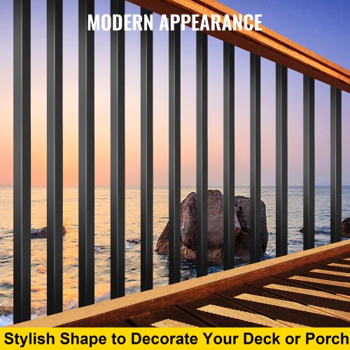 101Pack Aluminum Alloy Deck Spindles 26x075 Square Balusters For Wood  Composite Deck Railings 5