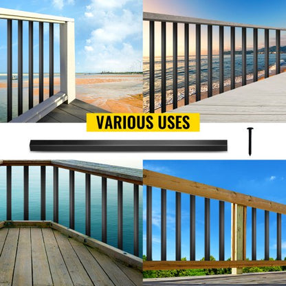 101Pack Aluminum Alloy Deck Spindles 26x075 Square Balusters For Wood  Composite Deck Railings 7