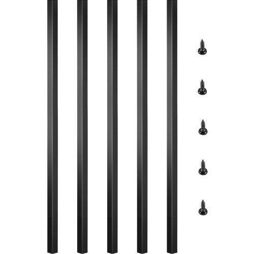32 X 08 Aluminum Deck Balusters 101Pack PowderCoated Square Spindles For Stair Railing Porch  Compo 1