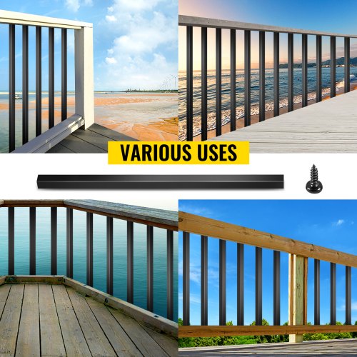 32 X 08 Aluminum Deck Balusters 101Pack PowderCoated Square Spindles For Stair Railing Porch  Compo 7