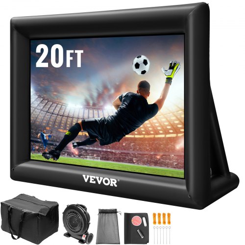 20FT Inflatable Movie Screen Giant 240 Outdoor Projection Screen With Builtin 350W Air Blower Oxfor 1