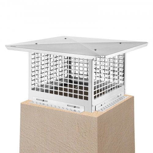 304 Stainless Steel Chimney Cap 13x13 Adjustable Fireplace Cover With Mesh  Metal Spark Arrestor Fo 1