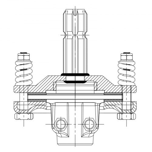 Adjustable Rotary Cutter Slip Clutch Black PTO Slip Clutch With 138 X 6 Spline Ends  TorqueLimiting 3