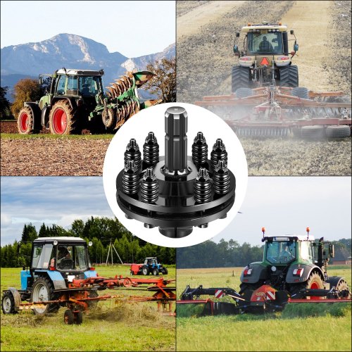 Adjustable Rotary Cutter Slip Clutch Black PTO Slip Clutch With 138 X 6 Spline Ends  TorqueLimiting 2