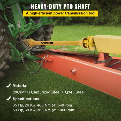 Yellow PTO Shaft WSlip Clutch HeavyDuty Series 4 Tractor PTO Shaft 31541 For Bush Hog  Finish Mower 2