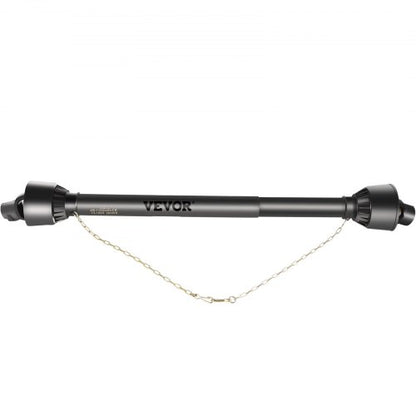 Adjustable Series PTO Shaft, Spline Tractor PTO Drive Shaft with Round Implement End, Fits Rotary Cutters, Bush Hogs