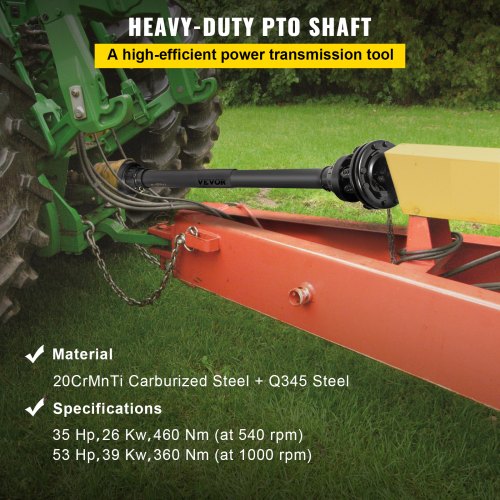HeavyDuty PTO Shaft Spline Tractor  Implement Ends Series 4 Driveline Shaft Brush Hog PTO Shaft Wit 1