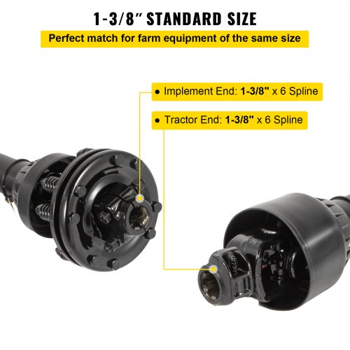 HeavyDuty PTO Shaft Spline Tractor  Implement Ends Series 4 Driveline Shaft Brush Hog PTO Shaft Wit 2